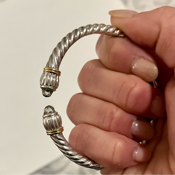 Colorè SG 14k gold and Sterling Silver Amethyst adjustable cuff. - Picture 5 of 9